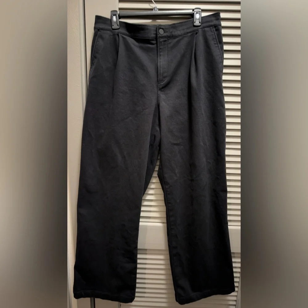 Alo Yoga Road Trip Pant, Black, Wide-Leg Pants Size L - Picture 3 of 5